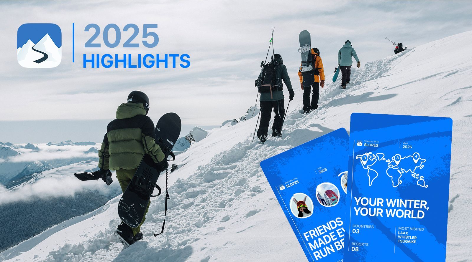 Slopes Introduces “Slopes Highlights” — A New Way to Relive Your Best 2025 Moments on the Mountains